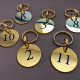 Porte clé Ø30 - Poli miroir doré - Personnalisation en ligne