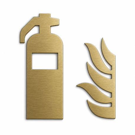 Pictogramme Laiton Extincteur - 10 / 15cm
