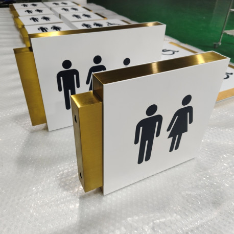 Enseignes drapeau sur mesure inox ou thermolaqué avec ou sans LED