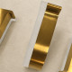 Lettres boitiers dorées rétroéclairées - Sur mesure