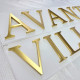 Lettres boitiers dorées rétroéclairées - Sur mesure