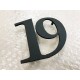 Design numéro assemblé - Inox avec peinture au four - Numéro au choix - Taille 5, 7 ou 10cm