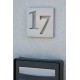 Plaque habitation inox brossé - Numéros décalés - 176x176 ou 195x130