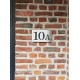 Plaque habitation inox brossé - Fond thermolaqué - Numéros alignés - 176x176 ou 195x130