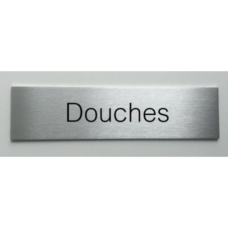 Plaque de porte d'intérieur inox brossé "Douche" - 150x50 ou 200x50