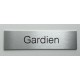 Plaque de porte d'intérieur inox brossé "Gardien" - 150x50 ou 200x50