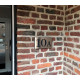 Plaque habitation inox brossé - Fond thermolaqué - Numéros alignés - 176x176 ou 195x130