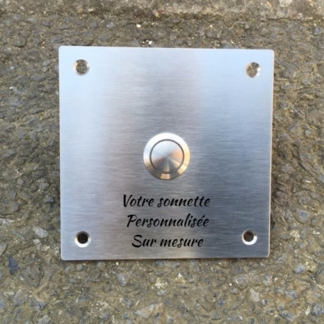 ASCENSEUR ESCALIER   Format 29 x 100 mm plaque gravée personnalisée SONNETTE 