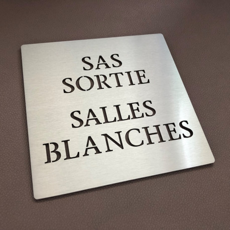 Pictogramme SAS SORTIE - SALLE BLANCHE - 100x100 ou 150x150mm