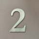 Design Lacier - Numéro Chambre Hôtel - Inox brossé - Taille de 5 à 50cm