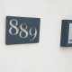 Numéros décalés - Plaque habitation inox avec peinture cuite au four- 176x176 ou 195x130