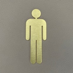 Pictogramme LAITON homme toilettes - 10 / 15cm