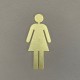 Pictogramme Laiton femme toilettes - 10 / 15cm