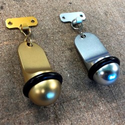 Supports pour porte clés 35x10mm - Argent ou doré - Gravure laser