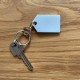 Porte-clés Aluminium anodisé gris  - Gravure laser - 50x30mm - Ep4mm