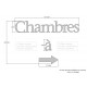 Texte Chambres Design numéro assemblé - Inox brossé - Taille 5, 7 ou 10cm