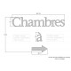 Texte Chambres Design assemblé - Inox brossé - Taille 5, 7 ou 10cm