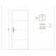 Signalétique des couloirs en inox - Design Assemblé - "Chambres à flèche"  - Inox brossé - Taille 50, 70 ou 100mm
