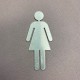Pictogramme Inox femme toilettes - 10 / 15 / 20 / 30cm - Epaisseur 2mm