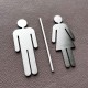 Pictogramme homme + femme + barre centrale toilettes - 10/15cm
