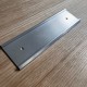 Porte étiquette coulissante en aluminium - Fixation double face ou à vis - Longueur 203mm x 50mm
