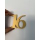 Design numéro assemblé - Inox avec peinture au four - Numéro au choix - Taille 3, 5, 7, 10, 15 ou 20cm