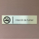 Plaque de porte d'intérieur inox brossé "Interdit de fumer" - 200x50