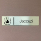 Plaque de porte d'intérieur inox brossé "Jaccuzi" - 200x50