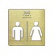 Pictogramme douche homme femme Laiton - 100x100 ou 150x150