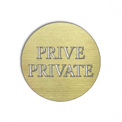 Pictogramme Privé / Private  Laiton - diam100 ou 150mm