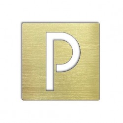 Pictogramme Parking "P" Laiton - 100x100 ou 150x150