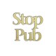 Pictogramme stop pub - 10 / 15cm