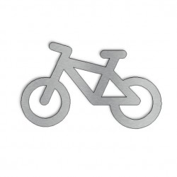 Pictogramme Inox vélo- 10 / 15 / 20 / 30cm - Epaisseur 2mm