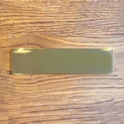 Plaque inox poli miroir plaquée or à personnaliser 200x50mm - Gravure laser