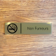 Plaque de porte d'intérieur inox brossé "Non Fumeur" - 200x50