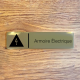 Plaque de porte d'intérieur inox brossé "Armoire électrique" - 200x50