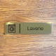 Plaque de porte d'intérieur inox brossé "Laverie" - 200x50