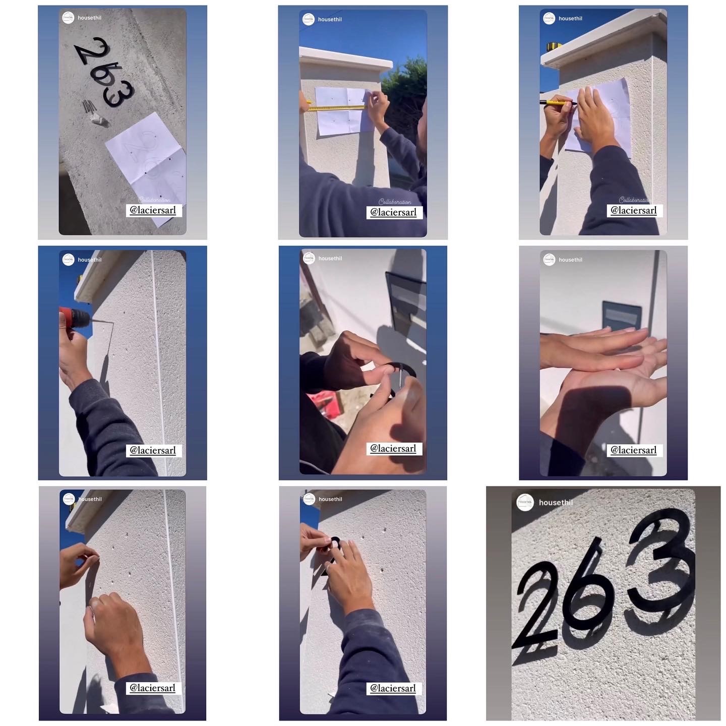 comment poser un chiffre de maison sur un mur